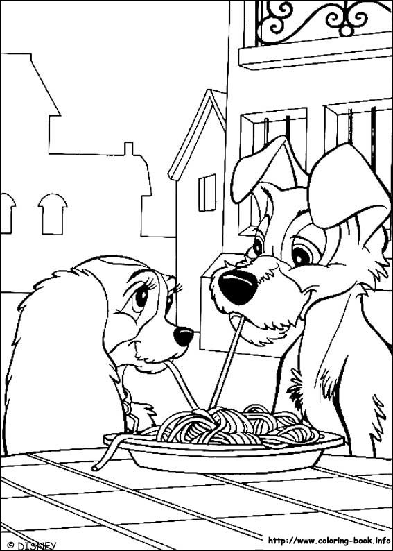 Lady and the Tramp coloring picture